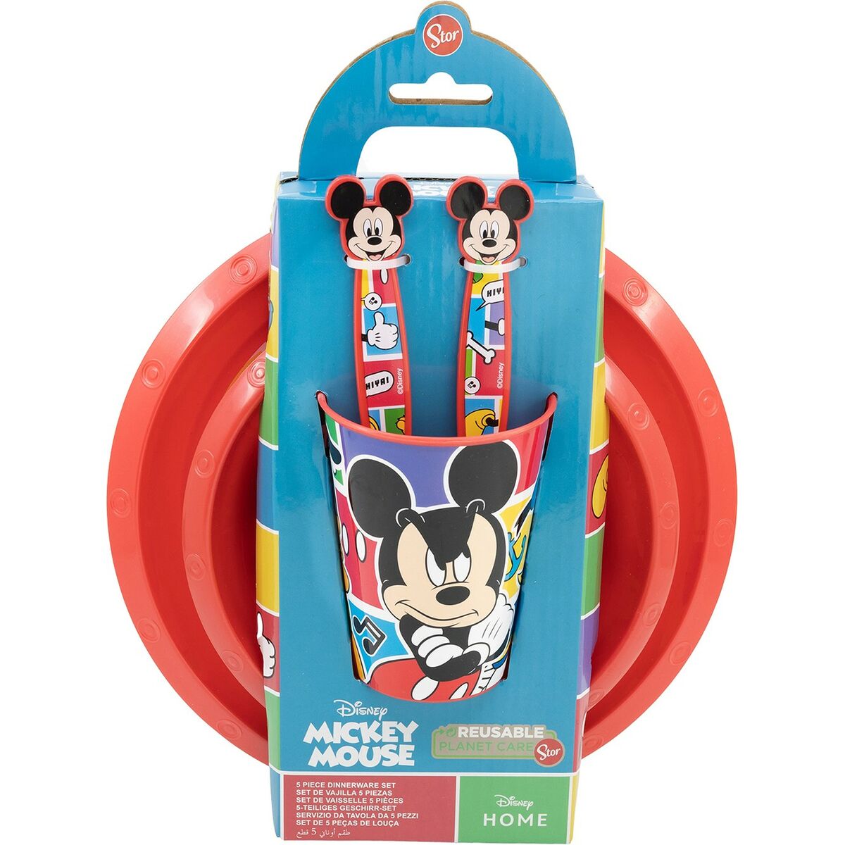 Middagssett for barn Mickey Mouse CZ11311 (5 Deler)